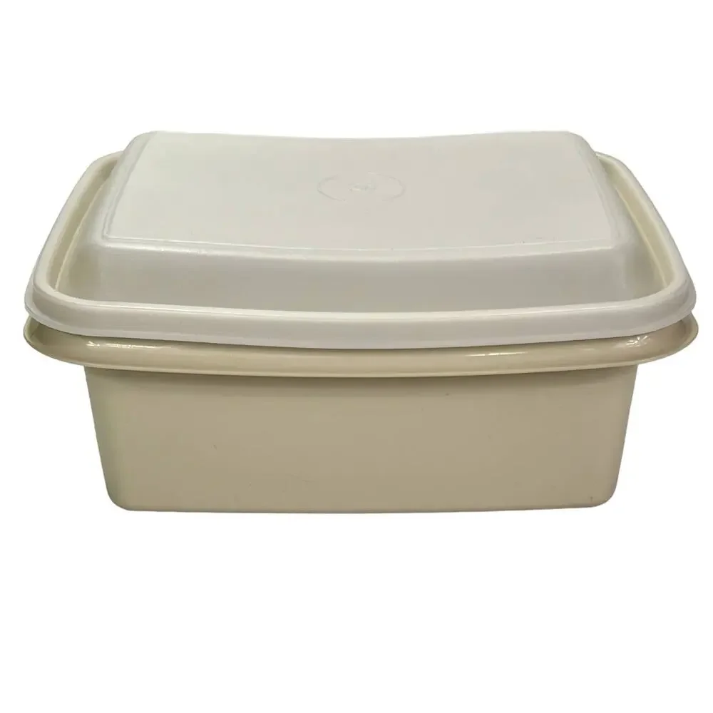 Tupperware Vintage Almond Ice Cream Keeper and Translucent Lid   #1